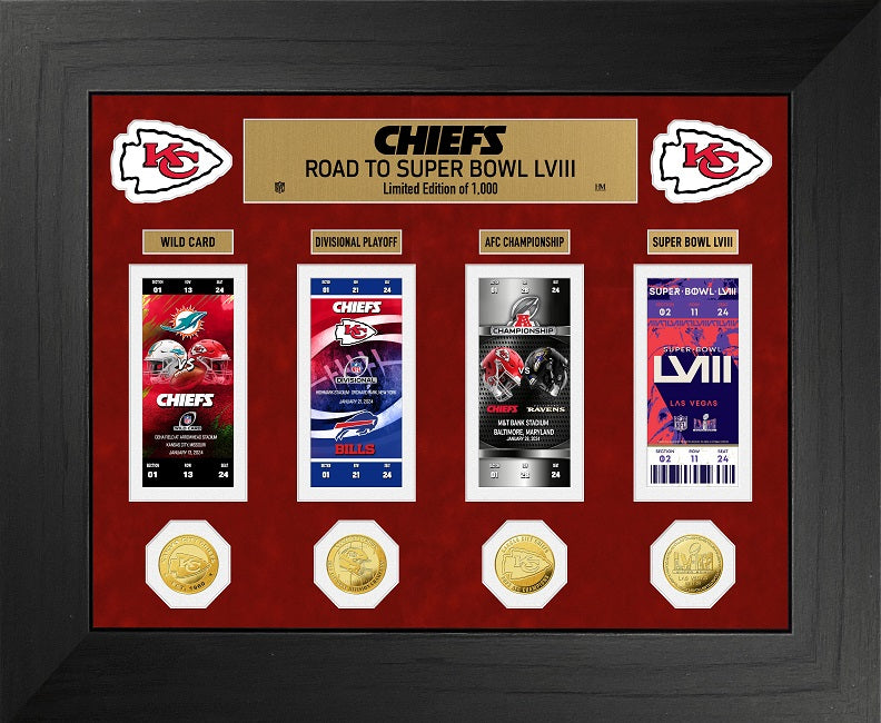 Road to Super Bowl LVIII Deluxe Ticket and Gold Coin Photo Mint – The ...