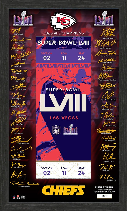 Super Bowl LVIII Signature Ticket Frame